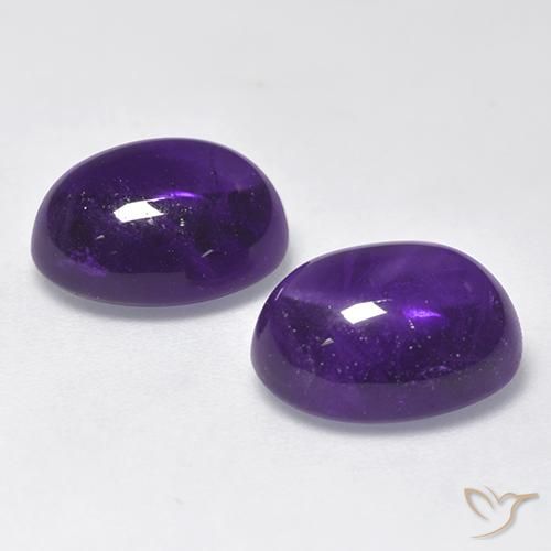 Amethyst Gemstones in 11 x 9 mm (calibrated) Size for Sale, Amethyst Stones in Medium Violet Color