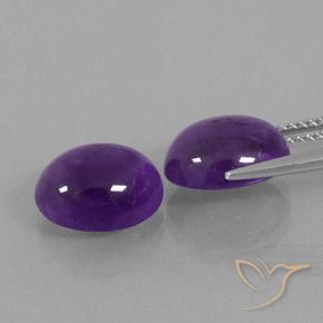 Amethyst Gemstones in 11 x 9 mm (calibrated) Size for Sale, Amethyst Stones in Medium Violet Color