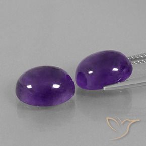 Amethyst Gemstones in 11 x 9 mm (calibrated) Size for Sale, Amethyst Stones in Medium Violet Color