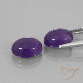 Amethyst Gemstones in 10 x 8 mm (calibrated) Size for Sale, Amethyst Stones in Medium Violet Color