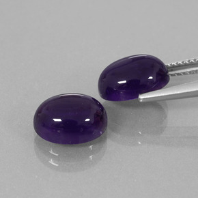 Amethyst Gemstones in 10 x 8 mm (calibrated) Size for Sale, Amethyst Stones in Dark Violet Color