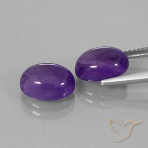 Amethyst Gemstones in 10 x 8 mm (calibrated) Size for Sale, Amethyst Stones in Medium Violet Color