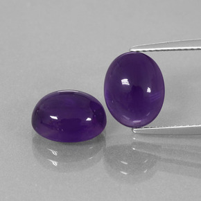 Medium Violet Аметист Камень - 3.1ct Овал Кабошон (ID: 392418)