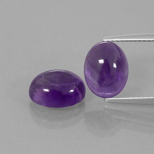 Medium Violet Amethyst Gem - 2.7ct Oval Cabochon (ID: 392444)