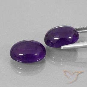 Amethyst Gemstones in 11 x 9 mm (calibrated) Size for Sale, Amethyst Stones in Medium Violet Color