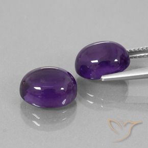Amethyst Gemstones in 11 x 9 mm (calibrated) Size for Sale, Amethyst Stones in Medium Violet Color