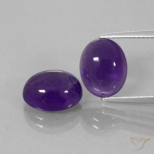 7.45ctw Natural Medium Violet Amethyst, Oval, Transparent