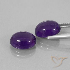 Amethyst Gemstones in 11 x 9 mm (calibrated) Size for Sale, Amethyst Stones in Medium Violet Color
