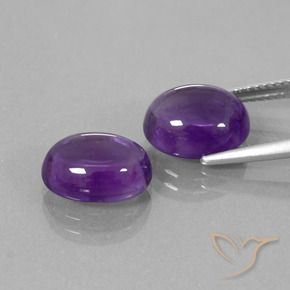 Amethyst Gemstones in 11 x 9 mm (calibrated) Size for Sale, Amethyst Stones in Medium Violet Color