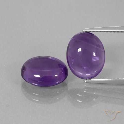 6.69ctw Natural Medium-Light Violet Amethyst, Oval, Transparent