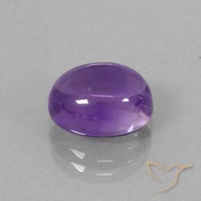 4.47 ct Violet Amethyst Stone, Natural Amethyst in Oval Cabochon Shape for Sale