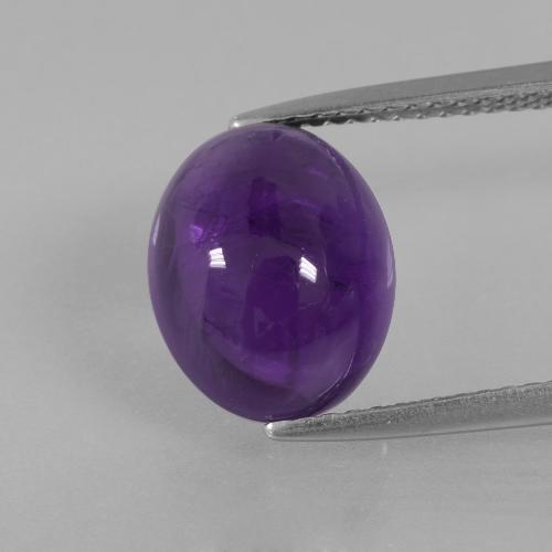 Medium Violet Amethyst Gem - 4.2ct Oval Cabochon (ID: 392508)