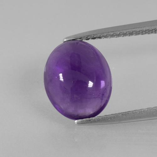 Medium-Light Violet Amethyst Gem - 2.9ct Oval Cabochon (ID: 392509)
