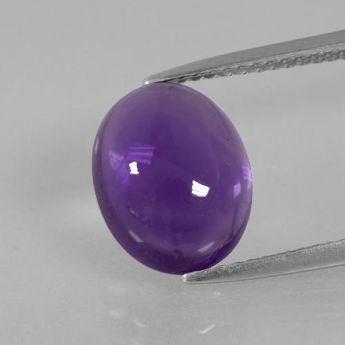 Medium Violet Аметист Камень - 4.3ct Овал Кабошон (ID: 392510)