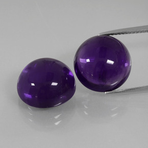 9.1ct Round Cabochon Violet Amethyst for sale thumb image of 9.1ct Round Cabochon Violet Amethyst (ID: 392518)