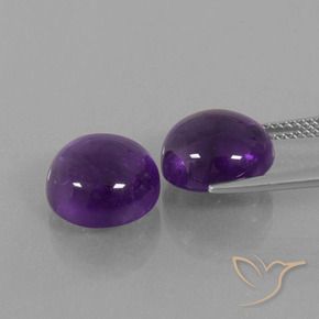 Amethyst Gemstones in 11 mm (calibrated) Size for Sale, Amethyst Stones in Medium Violet Color