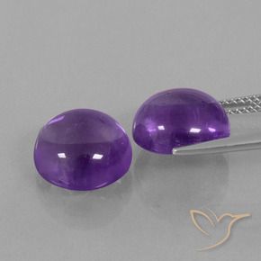Amethyst Gemstones in 11 mm (calibrated) Size for Sale, Amethyst Stones in Medium Violet Color