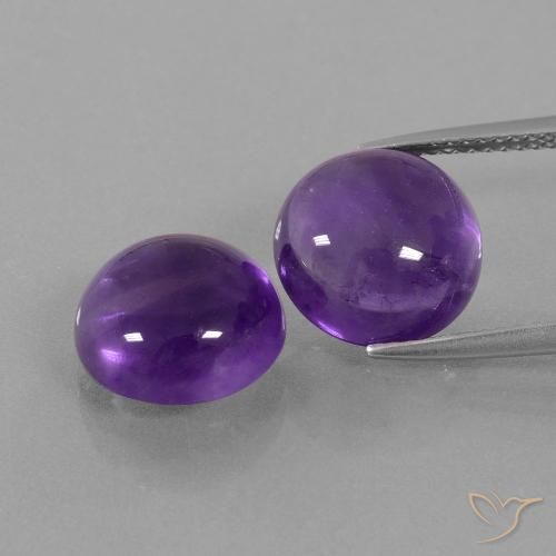 10.07ctw Natural Medium Violet Amethyst, Round, Transparent