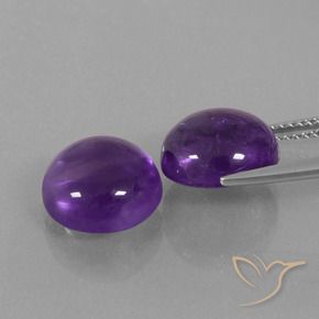 Amethyst Gemstones in 11 mm (calibrated) Size for Sale, Amethyst Stones in Medium Violet Color