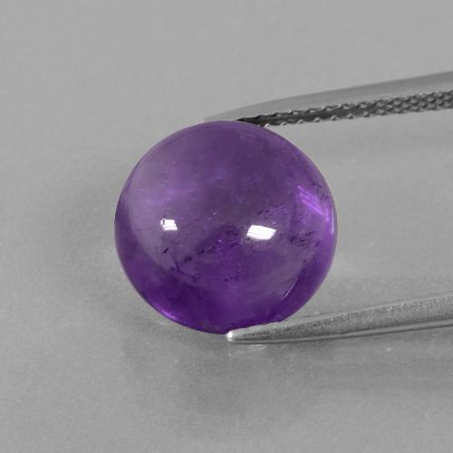 Medium-Light Violet Amethyst Edelstein - 5.6ct Rund Cabochon (ID: 392554)