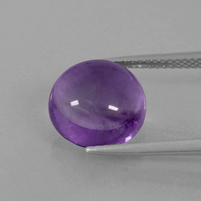 Violet moyen-léger Améthyste gemme - 4.9ct Cabochon rond (ID: 392557)