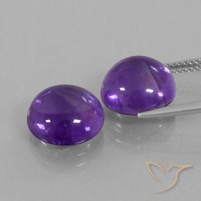 Amethyst Gemstones in 11 mm (calibrated) Size for Sale, Amethyst Stones in Medium Violet Color