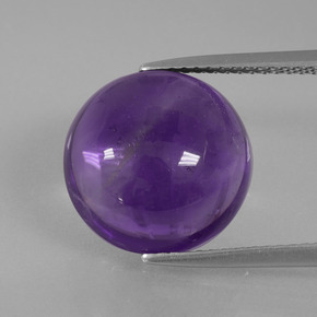 Medium Violet Amethyst Gem - 8.5ct Round Cabochon (ID: 392591)