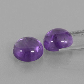 Amethyst Gemstones in 9 mm (calibrated) Size for Sale, Amethyst Stones in Medium-Light Violet Color