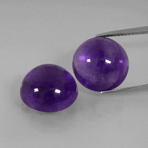 8.4ct Round Cabochon Violet Amethyst for sale thumb image of 8.4ct Round Cabochon Violet Amethyst (ID: 392620)