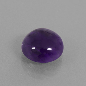 4.96 ct Violet Amethyst Stone, Natural Amethyst in Round Cabochon Shape for Sale