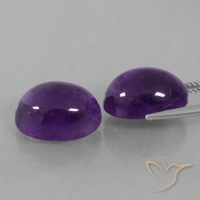 Amethyst Gemstones in 14 x 10 mm (calibrated) Size for Sale, Amethyst Stones in Medium-Light Violet Color