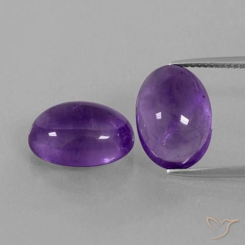 12.72ctw Natural Medium-Light Violet Amethyst, Oval, Transparent
