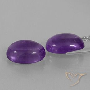 Amethyst Gemstones in 14 x 10 mm (calibrated) Size for Sale, Amethyst Stones in Medium-Light Violet Color