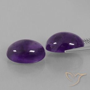Amethyst Gemstones in 14 x 10 mm (calibrated) Size for Sale, Amethyst Stones in Medium-Light Violet Color