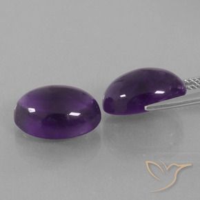 Amethyst Gemstones in 14 x 10 mm (calibrated) Size for Sale, Amethyst Stones in Medium-Light Violet Color