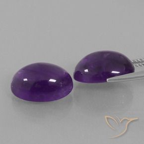 Amethyst Gemstones in 14 x 10 mm (calibrated) Size for Sale, Amethyst Stones in Medium-Light Violet Color