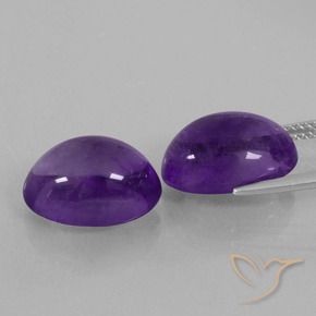 Amethyst Gemstones in 14 x 10 mm (calibrated) Size for Sale, Amethyst Stones in Medium Violet Color