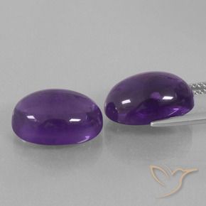 Amethyst Gemstones in 14 x 10 mm (calibrated) Size for Sale, Amethyst Stones in Medium-Light Violet Color