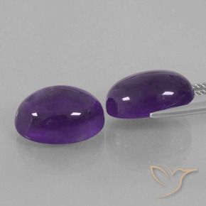 Amethyst Gemstones in 14 x 10 mm (calibrated) Size for Sale, Amethyst Stones in Medium Violet Color