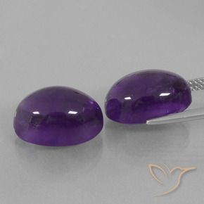 Amethyst Gemstones in 14 x 10 mm (calibrated) Size for Sale, Amethyst Stones in Medium Violet Color