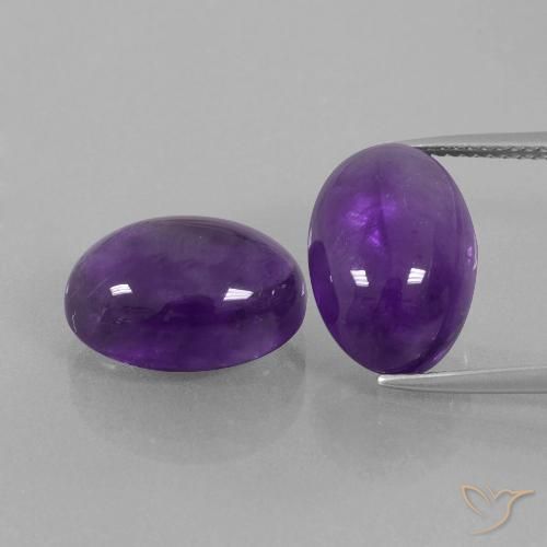 14.49ctw Natural Medium Violet Amethyst, Oval, Transparent