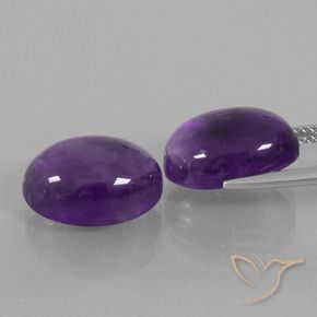 Amethyst Gemstones in 14 x 10 mm (calibrated) Size for Sale, Amethyst Stones in Medium Violet Color