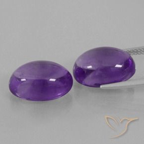 Amethyst Gemstones in 14 x 10 mm (calibrated) Size for Sale, Amethyst Stones in Medium Violet Color
