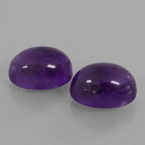 16.64 ct Violet Amethyst Stone, Natural Amethyst in Oval Cabochon Shape for Sale
