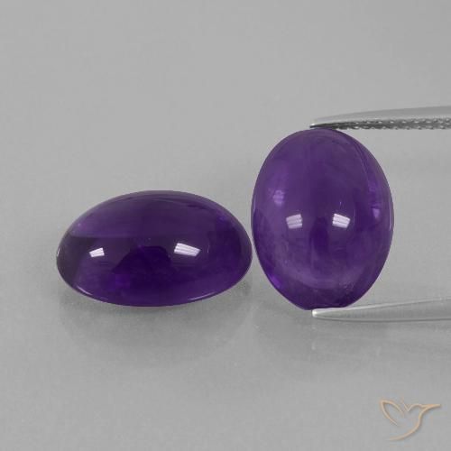 10.89ctw Natural Medium Violet Amethyst, Oval, Transparent