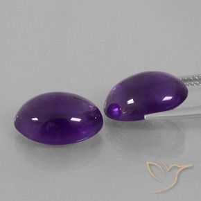 Amethyst Gemstones in 14 x 10 mm (calibrated) Size for Sale, Amethyst Stones in Medium Violet Color