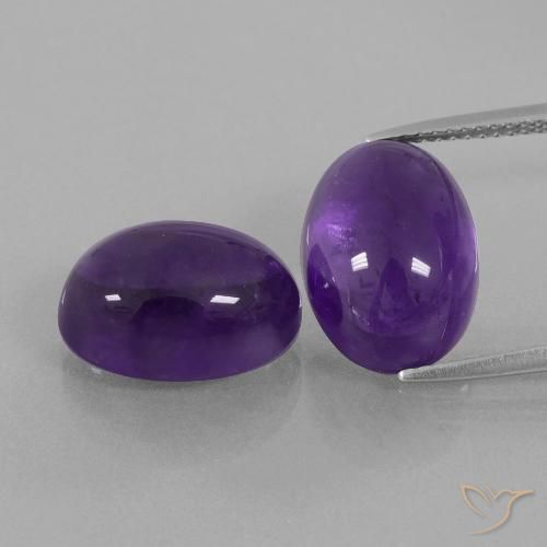 14.31ctw Natural Medium Violet Amethyst, Oval, Transparent