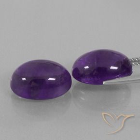 Amethyst Gemstones in 14 x 10 mm (calibrated) Size for Sale, Amethyst Stones in Medium Violet Color