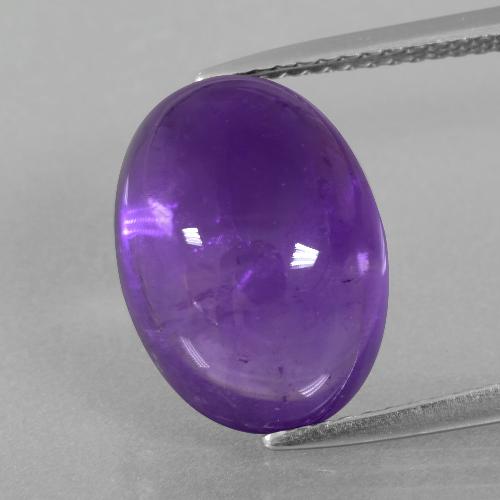 Medium-Light Violet Аметист Камень - 8.3ct Овал Кабошон (ID: 392733)