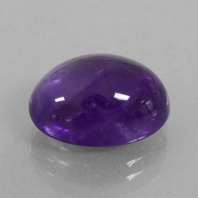 7.23 ct Violet Amethyst Stone, Natural Amethyst in Oval Cabochon Shape for Sale